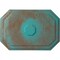 Ekena Millwork Felix Ceiling Medallion, Hand-Painted Copper Green Patina, 25 1/4"W x 17 1/4"H x 1 3/4"P CM25FECGS - alternate 1